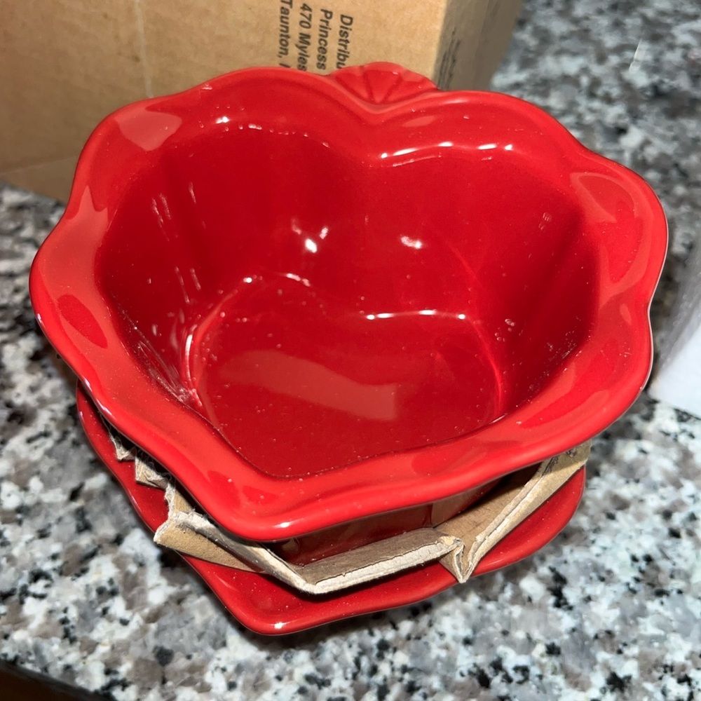 Princess House Ceramic Heart Ramekins